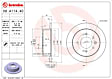 08.A114.40 Rear, Driver or Passenger Side Brake Disc, UV Coated, Plain Surface, Solid, 5 Lugs, 262 mm, PRIME Series
