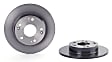 2013 Honda Civic - Rear, Driver or Passenger Side Brake Disc, Coated, Plain Surface, Solid, 5 Lugs, 260 mm, PRIME UV Coated Series