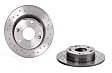 08.A147.1X Rear, Driver or Passenger Side Brake Disc, Coated, Cross-Drilled, Solid, 5 Lugs, 260 mm, Xtra Series
