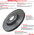 08.A147.1X Rear, Driver or Passenger Side Brake Disc, Coated, Cross-Drilled, Solid, 5 Lugs, 260 mm, Xtra Series