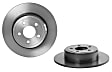 08.A403.11 Rear, Driver or Passenger Side Brake Disc, Plain Surface, Solid, 5 Lugs, 320 mm, Premium UV Coated Series