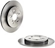 2018 Toyota Corolla - Rear, Driver or Passenger Side Brake Disc, Coated, Plain Surface, Solid, 5 Lugs, 259 mm, PRIME UV Coated Series