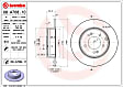 08.A708.11 Rear, Driver or Passenger Side Brake Disc, Coated, Plain Surface, Solid, 5 Lugs, 284 mm, PRIME UV Coated Series