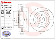 08.A863.11 Rear, Driver or Passenger Side Brake Disc, Coated, Plain Surface, Solid, 5 Lugs, 320 mm, PRIME UV Coated Series