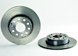 08.B413.11 Rear, Driver or Passenger Side Brake Disc, Coated, Plain Surface, Solid, 5 Lugs, 272 mm, PRIME UV Coated Series