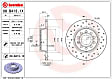 08.B413.1X Rear, Driver or Passenger Side Brake Disc, Coated, Cross-Drilled, Solid, 5 Lugs, 272 mm, Xtra Series