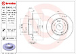 08.B439.11 Rear, Driver or Passenger Side Brake Disc, Coated, Plain Surface, Solid, 5 Lugs, 260 mm, PRIME UV Coated Series