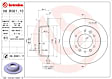 08.B561.11 Rear, Driver or Passenger Side Brake Disc, Coated, Plain Surface, Solid, 6 Lugs, 302 mm, PRIME UV Coated Series