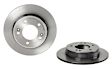08.C172.21 Rear, Driver or Passenger Side Brake Disc, Coated, Plain Surface, Solid, 5 Lugs, 262 mm, PRIME UV Coated Series