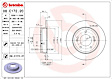 08.C172.21 Rear, Driver or Passenger Side Brake Disc, Coated, Plain Surface, Solid, 5 Lugs, 262 mm, PRIME UV Coated Series