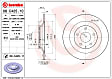 08.C425.11 Brembo Rear Brake Disc, 2-Wheel Set, Plain Surface, Solid, 5 Lugs, 303 mm Disc Diameter, Premium UV Coated Series