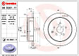 08.D281.11 Rear, Driver or Passenger Side Brake Disc, Coated, Plain Surface, Solid, 5 Lugs, 309 mm, PRIME UV Coated Series