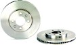 09.5221.10 Front, Driver or Passenger Side Brake Disc, UV Coated, Plain Surface, Vented, 4 Lugs, 280 mm, PRIME Series