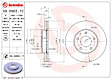 09.6863.11 Front, Driver or Passenger Side Brake Disc, Coated, Plain Surface, Vented, 5 Lugs, 274 mm, PRIME Series