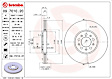 09.7010.21 Front, Driver or Passenger Side Brake Disc, Plain Surface, Vented, 5 Lugs, 288 mm,, Premium UV Coated Series