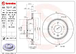 09.7217.21 Rear, Driver or Passenger Side Brake Disc, Coated, Plain Surface, Vented, 5 Lugs, 305 mm, PRIME Series