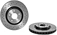 2004 Infiniti G35 - Front, Driver or Passenger Side Brake Disc, Coated, Cross-Drilled, Vented, 5 Lugs, 324 mm, With Brembo Brakes, 3.5L 6Cyl, Xtra Series