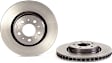 09.8642.11 Front, Driver or Passenger Side Brake Disc, Coated, Plain Surface, Vented, 5 Lugs, 302 mm, PRIME Series