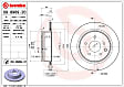 09.8969.21 Rear, Driver or Passenger Side Brake Disc, Plain Surface, Vented, 5 Lugs, 292 mm, Premium UV Coated Series