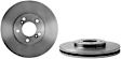 09.9088.10 Front, Driver or Passenger Side Brake Disc, UV Coated, Plain Surface, Vented, 5 Lugs, 300 mm, 3.5L, 6Cyl, PRIME Series