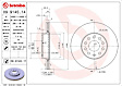 2008 Volkswagen Rabbit - Front, Driver or Passenger Side Brake Disc, Coated, Plain Surface, Vented, 5 Lugs, 288 mm, 288mm Diameter, PRIME Series