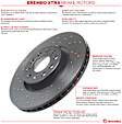 09.9162.1X Front, Driver or Passenger Side Brake Disc, Coated, Cross-Drilled, Vented, 5 Lugs, 302 mm, Xtra Series