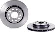 09.9167.11 Front, Driver or Passenger Side Brake Disc, Plain Surface, Vented, 5 Lugs, 280 mm, Premium UV Coated Series