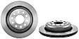 09.9523.81 Rear, Driver or Passenger Side Brake Disc, Coated, Plain Surface, Vented, 10 Lugs, 295 mm, PRIME Series