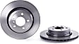 09.9573.11 Rear, Driver or Passenger Side Brake Disc, Coated, Plain Surface, Vented, 5 Lugs, 320 mm, PRIME Series