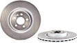 09.9586.11 Front, Driver or Passenger Side Brake Disc, Coated, Plain Surface, Vented, 5 Lugs, 336 mm, Premium UV Coated Series
