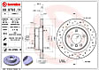 09.9793.1X Rear, Driver or Passenger Side Brake Disc, Cross-Drilled, Vented, 5 Lugs, 300 mm,, Xtra Series