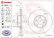 09.9923.11 Front, Driver or Passenger Side Brake Disc, Plain Surface, Vented, 5 Lugs, 332 mm, Premium UV Coated Series
