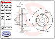 09.A148.11 Front, Driver or Passenger Side Brake Disc, Coated, Plain Surface, Vented, 5 Lugs, 276 mm, PRIME Series
