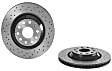 09.A200.1X Rear, Driver or Passenger Side Brake Disc, Coated, Cross-Drilled, Vented, 5 Lugs, 310 mm, Xtra Series