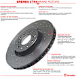 09.A259.1X Front, Driver or Passenger Side Brake Disc, Coated, Cross-Drilled, Vented, 5 Lugs, 330 mm, Xtra Series