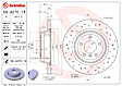 09.A270.1X Rear, Driver or Passenger Side Brake Disc, Cross-Drilled, Vented, 5 Lugs, 336 mm, Xtra Series