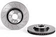 09.A426.1X Front, Driver or Passenger Side Brake Disc, UV Coated, Cross-Drilled, Vented, 5 Lugs, 316 mm, Xtra Series