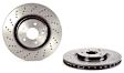 09.A448.21 Front, Driver or Passenger Side Brake Disc, Coated, Cross-Drilled, Vented, 5 Lugs, 330 mm, PRIME Series