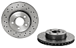 2011 Mercedes Benz C250 - Front, Driver or Passenger Side Brake Disc, Coated, Cross-Drilled, Vented, 5 Lugs, 295 mm, With 26 (mm) Minimum Thickness; With Sport Package; With 295 (mm) Diameter x 28 (mm) Rotor Thickness, 2.5L 6Cyl, PRIME Series