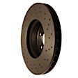 2016 Mercedes Benz E350 - Front, Driver or Passenger Side Brake Disc, Coated, Cross-Drilled, Vented, 5 Lugs, 322 mm, with Sport Package, PRIME Series