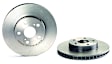 09.A713.11 Front, Driver or Passenger Side Brake Disc, Coated, Plain Surface, Vented, 5 Lugs, 255 mm, 1.5L, 4Cyl, PRIME Series
