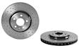 09.A758.1X Front, Driver or Passenger Side Brake Disc, Coated, Cross-Drilled, Vented, 5 Lugs, 320 mm, Xtra Series