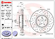 09.A870.1X Front, Driver or Passenger Side Brake Disc, Coated, Cross-Drilled, Vented, 5 Lugs, 316 mm, Xtra Series
