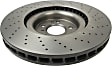 09.A960.21 Front, Driver or Passenger Side Brake Disc, Cross-Drilled, Vented, 5 Lugs, 375 mm, Premium UV Coated Series