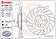 09.A960.21 Front, Driver or Passenger Side Brake Disc, Cross-Drilled, Vented, 5 Lugs, 375 mm, Premium UV Coated Series