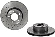 09.B337.2X Front, Driver or Passenger Side Brake Disc, Coated, Cross-Drilled, Vented, 5 Lugs, 312 mm, Xtra Series