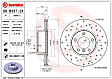 09.B337.2X Front, Driver or Passenger Side Brake Disc, Coated, Cross-Drilled, Vented, 5 Lugs, 312 mm, Xtra Series