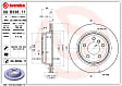 09.B338.11 Rear Brake Disc, Coated, Plain Surface, Vented, 5 Lugs, 300 mm, 2.0L, 4Cyl, PRIME Series