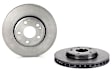 09.B436.41 Front, Driver or Passenger Side Brake Disc, Coated, Plain Surface, Vented, 5 Lugs, 295 mm, PRIME Series