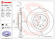 09.B504.11 Rear, Driver or Passenger Side Brake Disc, Plain Surface, Vented, 5 Lugs, 365 mm, Premium UV Coated Series